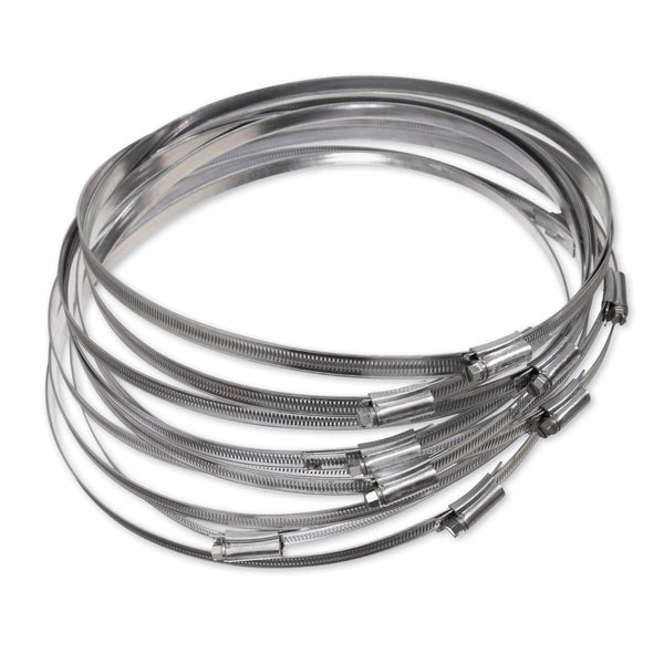 Eclipse Professional Tools ECW1-2A W1 Box of 10 35-50mm (1 ⅜" - 1 ¾") Mild Steel Worm Gear Hose Clamps