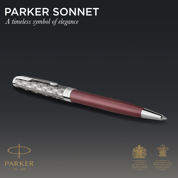 Parker Sonnet Ballpoint Pen | Stainless Steel with Gold Trim | Medium Point | Handwriting Pens & Stationery Supplies | Black Ink | Gift Box
