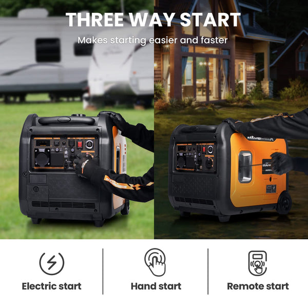 maXpeedingrods 5500W Portable Inverter Generator Petrol Silent Pure Sine Wave Generator for Camping, RV Travel,Home,or Jobsites