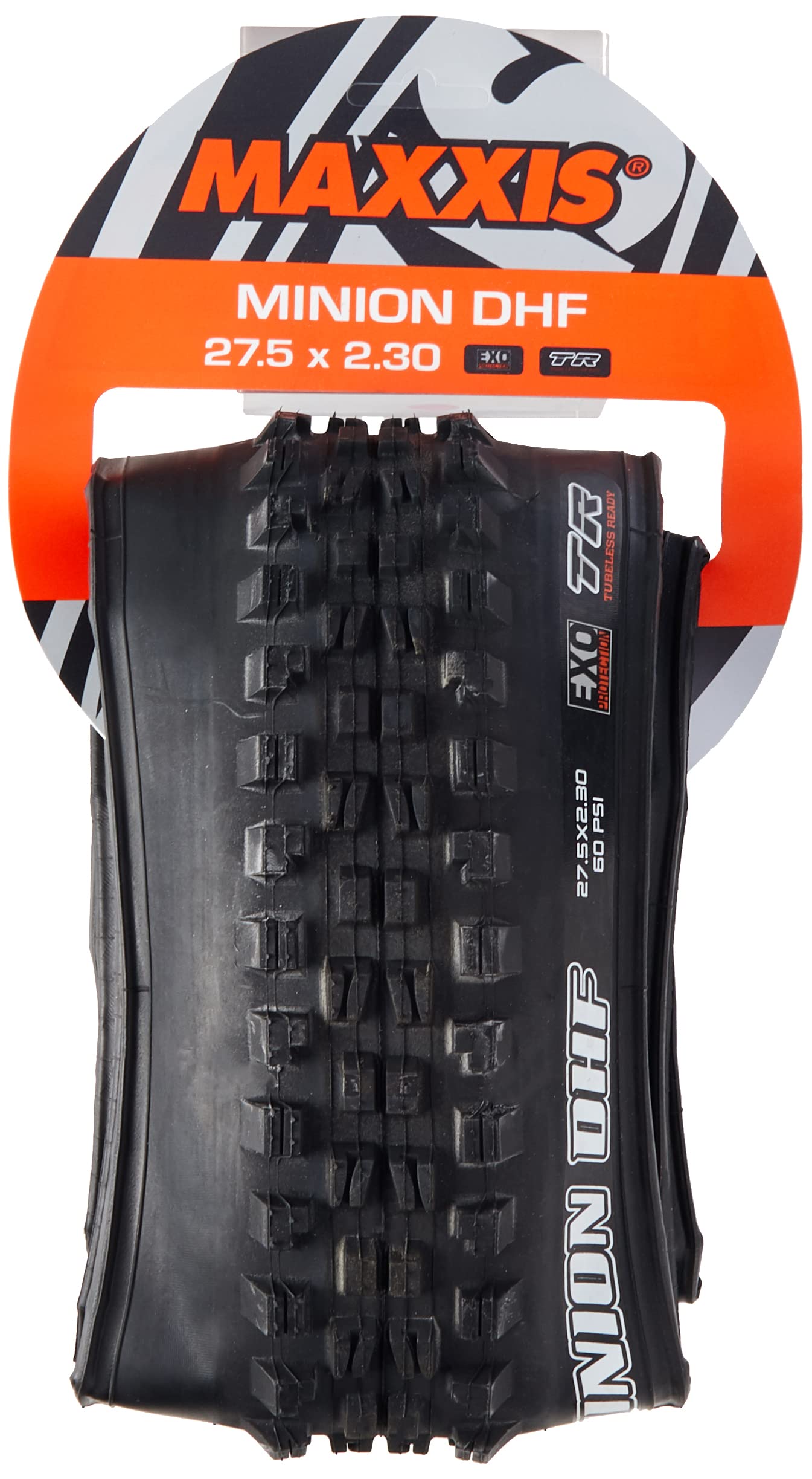 Maxxis Minion DHF Wire 3c Maxx Grip Tyre - Black, 27.5 x 2.50-Inch