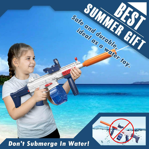 Electric Water Gun, Ultra-Long Range One-Touch Automatic Water Gun, Large Capacity Ultra-Long Standby, Suitable For Children Adults Summer Pool Party Beach Outdoor Use.