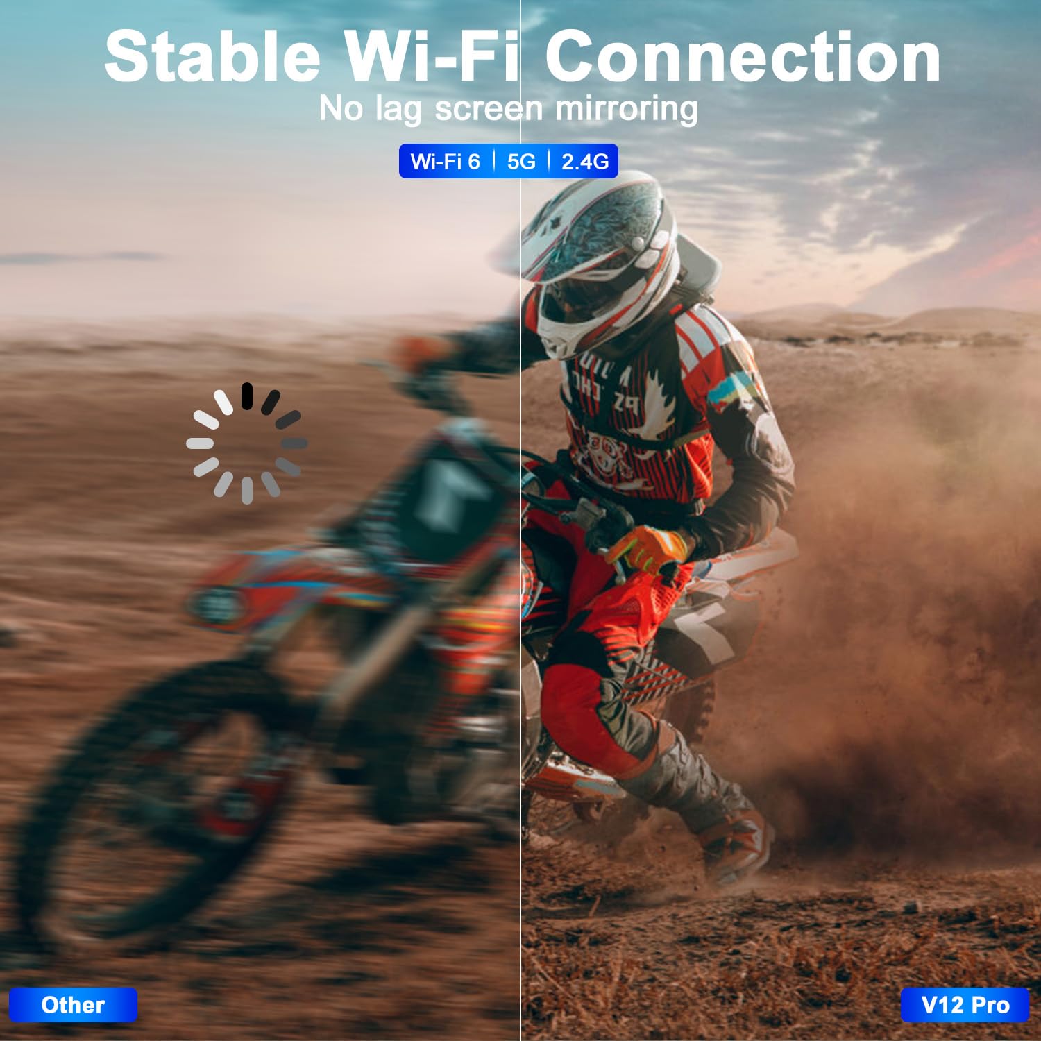 [360°Adjustable Stand] Mini Projector with WiFi and Bluetooth: Electric Focus & Auto Keystone 1080p Supported, 15000L,Phone Projector - 2025 Upgraded Visulapex Portable Home Theater