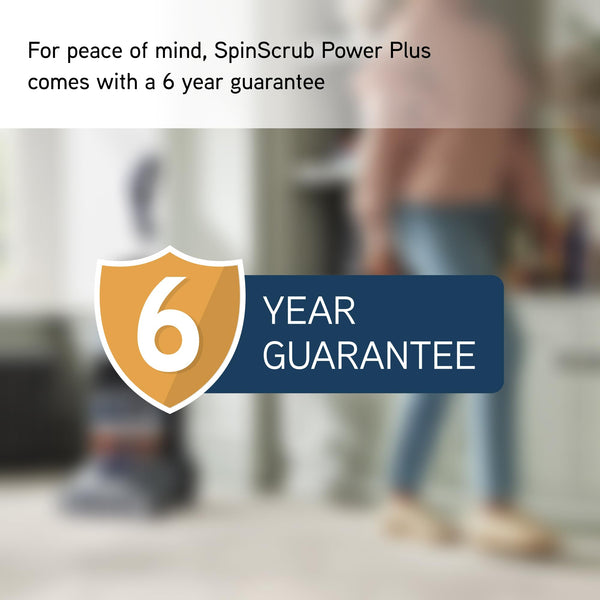 Vax SpinScrub Power Plus Carpet Cleaner, Carpet Cleaning Machine, Stain Remover, 6 Year Guarantee, XL Capacity, Quick Dry Time, Deep Clean, Grey/Navy Blue, CDCW-SSXA