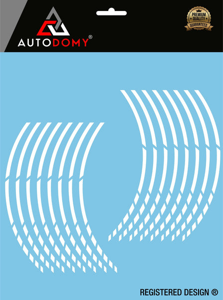 Pack 6 Units Wheel Rim Stickers Desing Sport | Complete set for 2 Motorcycle Wheel Stripes 15" to 19" Resistant Rain and UV | Motorbike Stickers Black