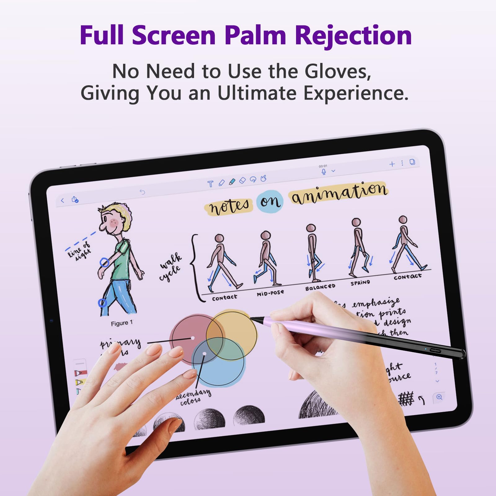 TQQ Pencil Compatible iPad 2018-2025, 2X Faster Charge, Pixel Precision, Tilt Sensitive Stylus Pen for Apple iPad 11/10/9/8/7/6th Gen, Pro 12.9/11/13 Inch M4, Air 3/4/5/M2/M3, Mini 5/6