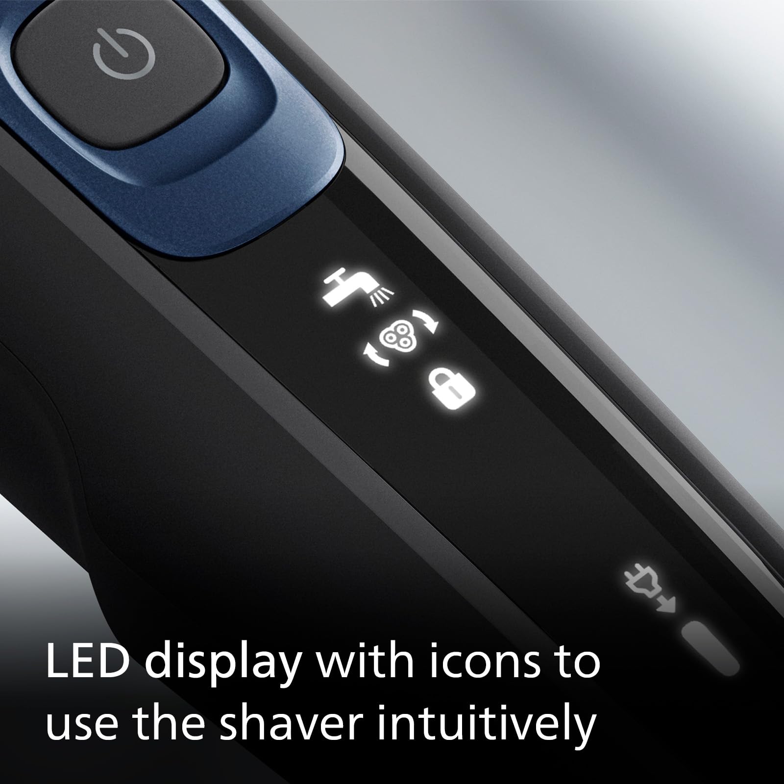 Philips Shaver Series 5000, Wet and Dry Electric Shaver, ComfortTech blades 360°, Contour Heads, Advanced Display, SmartClick Precision Trimmer, S5466/18 For Unisex-Adults