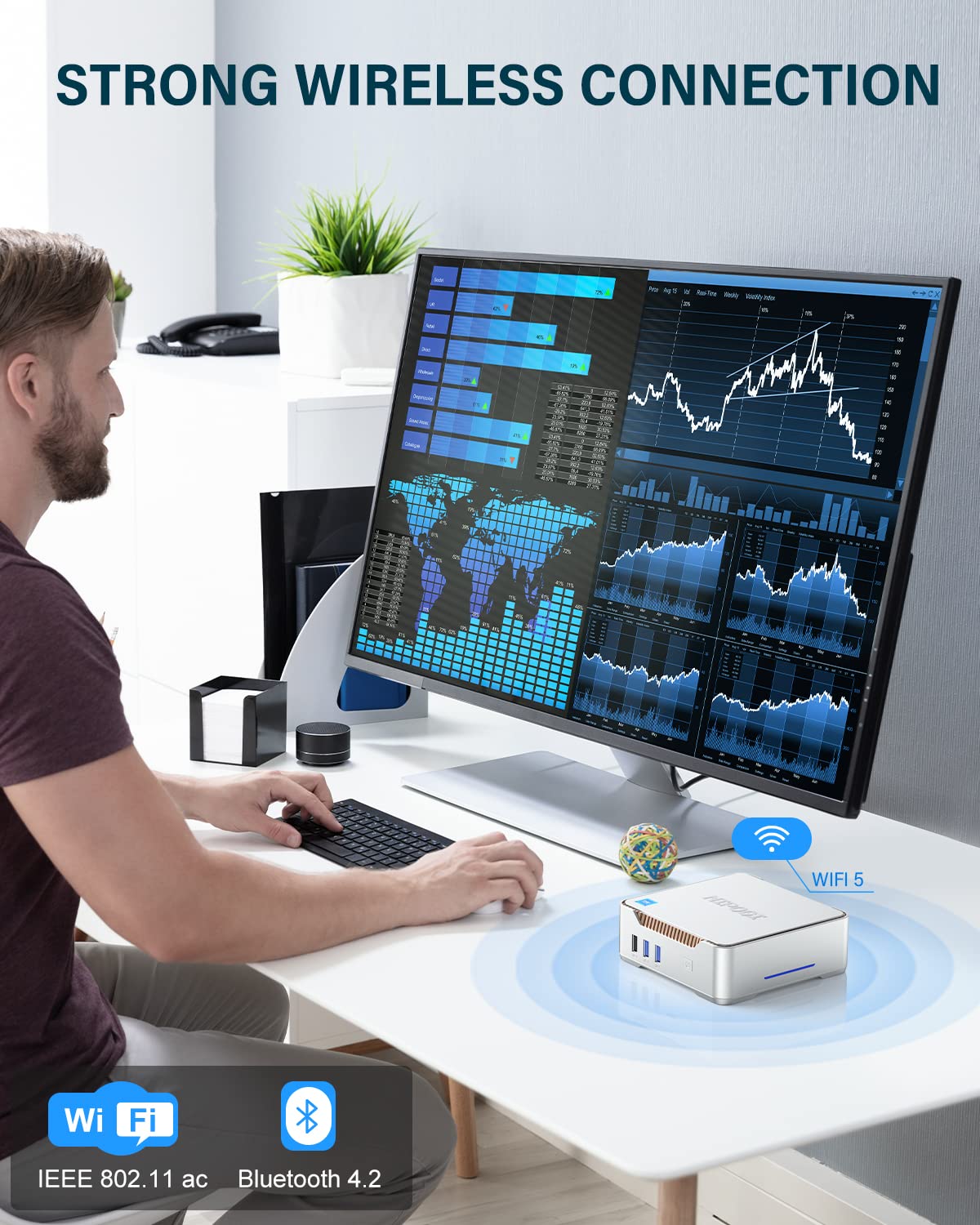 NiPoGi Mini PC Windows 11 Pro Mini PC Intel Alder Lake-N95 (Βeat N5105, up to 3.4GHz) 16GB RAM+512GB M.2 SSD Mini Computer Desktop Mini Computer 4K Dual Display/HDMI/WiFi/BT for Home/Business/School