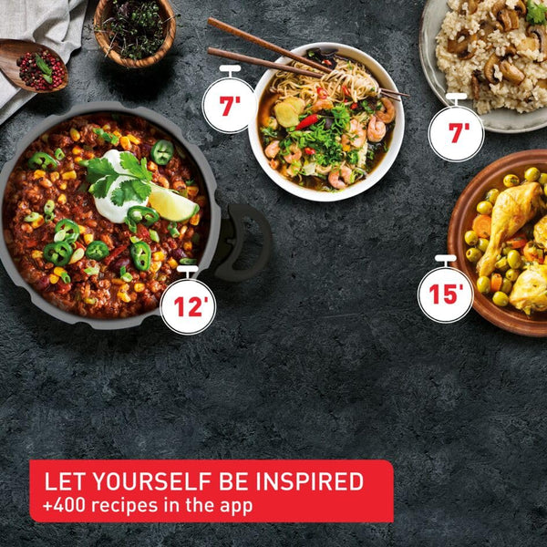 Tefal Secure 5 Neo Stainless Steel Pressure Cooker, 6L, Induction Compatible, Silver, 5 Safety Devices, Durable and Easy to Use, P2530738