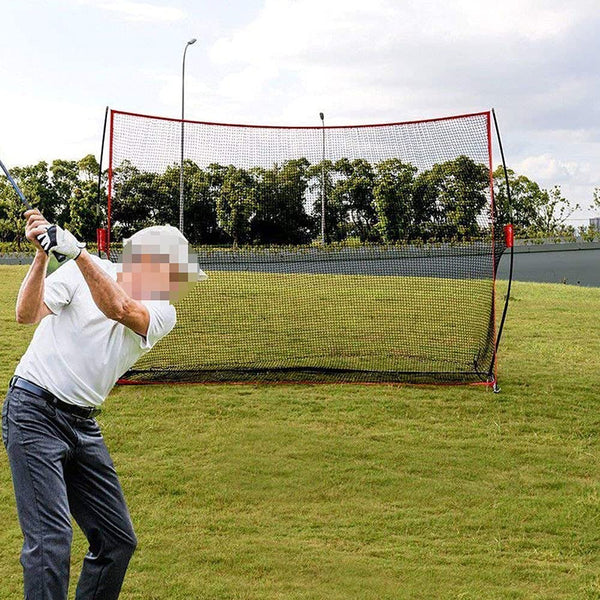 JARAGAR Large Golf Net, 10Ft x 7Ft Practice Net with Carry Bag for Indoor and Outdoor Golf Hitting Training (Red)