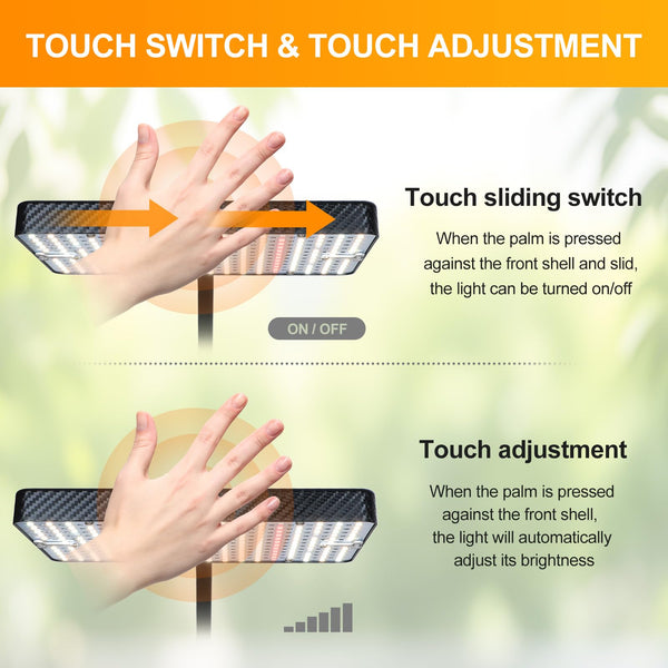 FECiDA Desk Grow Lights for Indoor Plants with Timer 4/8/12 Hr, Stepless Dimming Full Spectrum Grow Light for Bonsai Plants, 208PCS LEDs, 2000 Lumen,