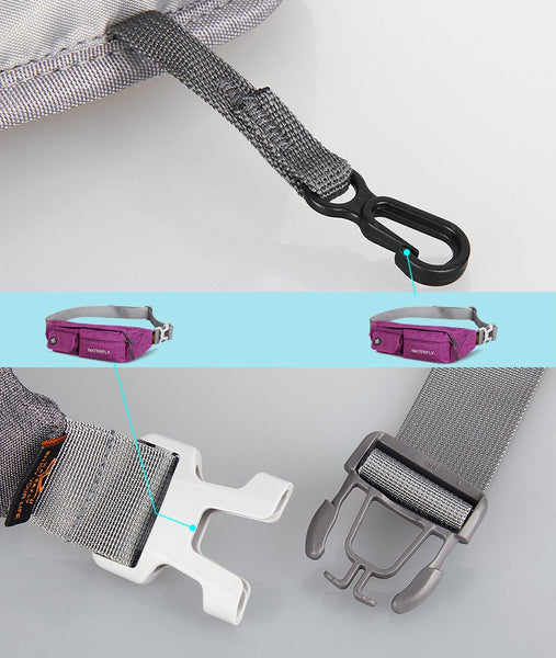 Waterfly Waist Bag Pack Slim Water Resistant Fanny Pack Travel Bum Bag Running Belt for Traveling Cycling Hiking Camping