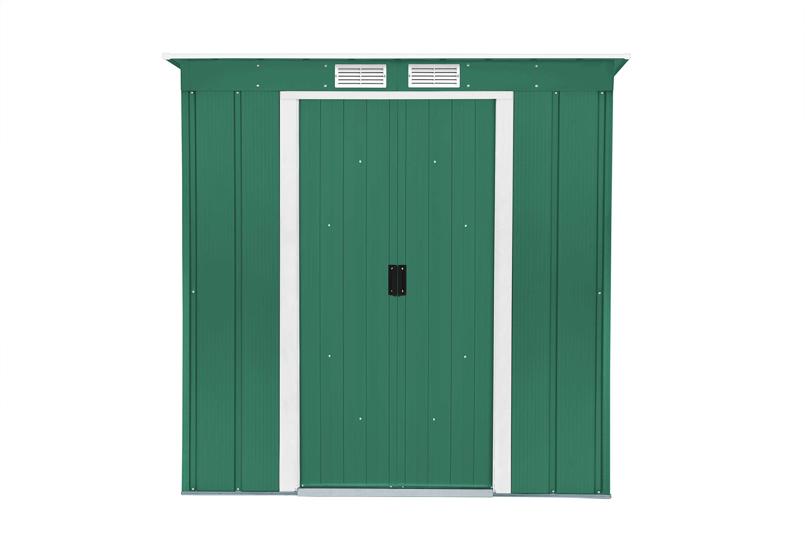 Duramax ECO 8 x 8 (6.35 m2) Metal Garden Storage Shed, Hot-Dipped Galvanized Metal Garden Shed, Tool Storage Shed, Strong Reinforced Roof Structure, Maintenance-Free Metal Shed, Anthracite