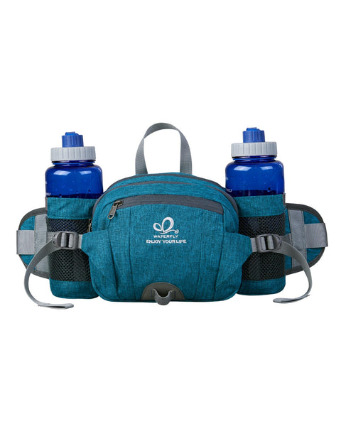 Waterfly Hiking Waist Pack Bum Bag Waist Bag with Bottle Holder Running Bag for Camping Climbing Travel Cycling and Dog Walking
