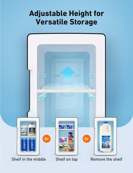 AstroAI Mini Fridge 6 Litre / 8 Can | Cooler and Warmer | AC/DC | Small Fridge for Bedrooms, Car, Drinks, Beauty, Skincare, Travel (Deep Black)