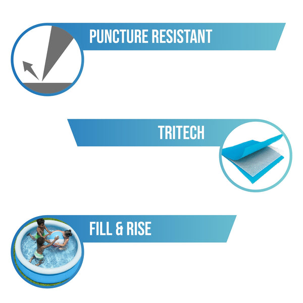 Bestway 6ft x 20in Blue Round Fast Set Inflatable Above Ground Pool