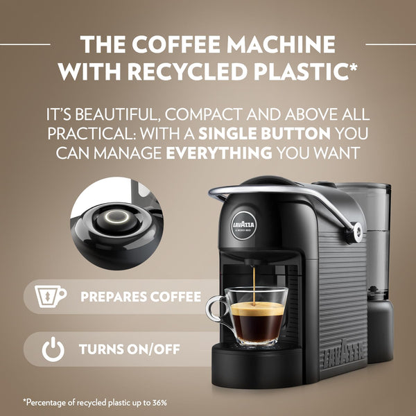 Lavazza, A Modo Mio Jolie EVO, Coffee Capsule Machine, Made from 36% Recycled Plastic, Compatible with A Modo Mio Pods, with Removable Cup Rest,