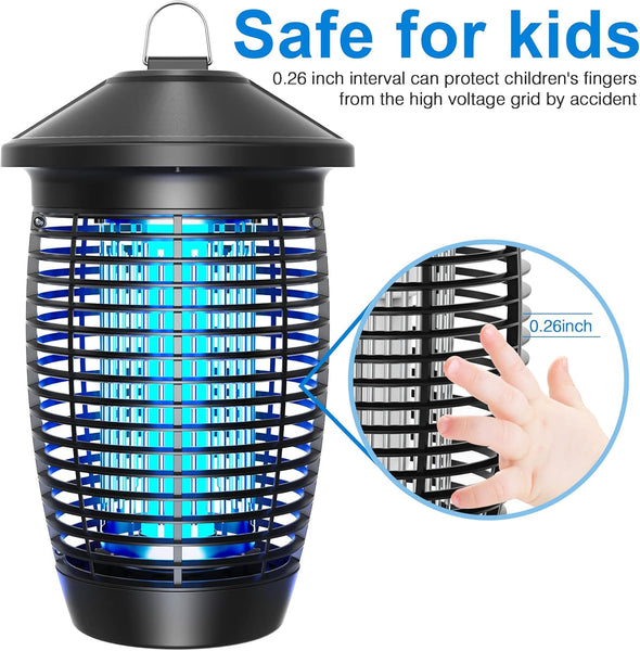 PALONE Bug Zapper 4500V Mosquito Killer Lamp 20W Insect Fly Zapper Traps with UV Light Catcher 100m² Coverage for Indoor Garden Outdoor, Effective Fly Killer for Mosquitoes, Flies, Wasps, Moths