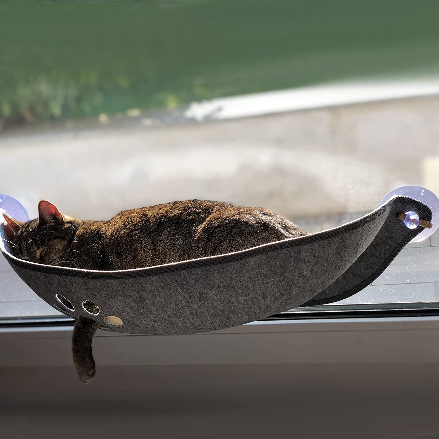 Aoresac Cat Window Hammock,Cat Window Bed,Cat Perch Sunny Seat, Resting Pet Bed, Mounted Pet Kitten Cat Beds for Windowsill Floor Bedside Up to 20KG