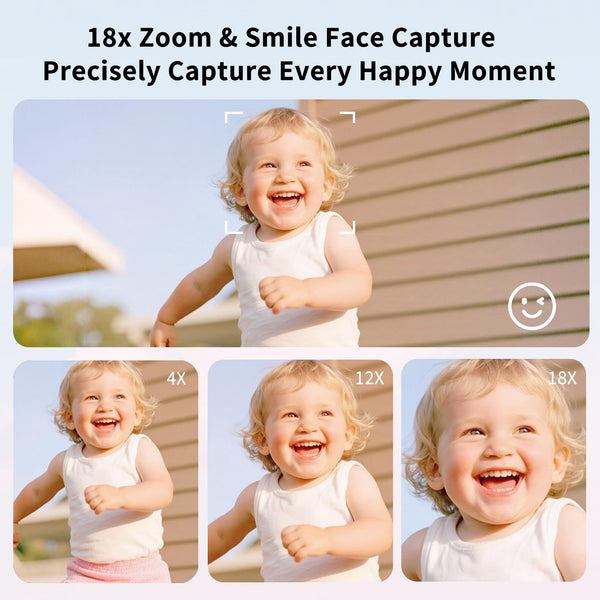 Digital Camera,4K 64MP Cameras for Photography with Beauty Light 180°flip Screen Compact Vlogging photo Camera, 18 Digital Zoom, Adjustable Flashlight