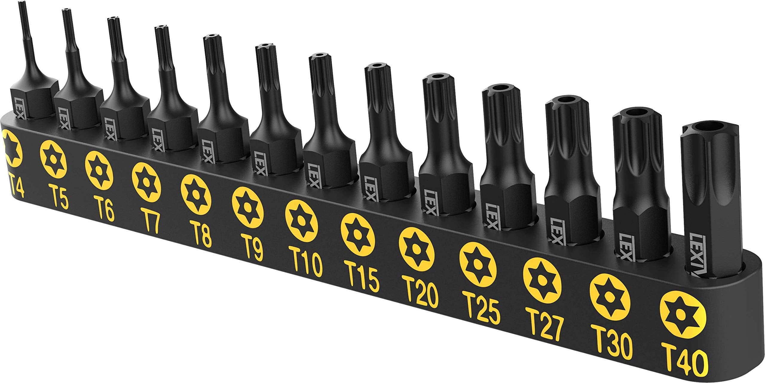 LEXIVON Master Wrench Key Set, 35-Piece Long Arm Ball End Hex Keys | 3-Pack Metric/SAE & Star, Industrial Grade S2 Alloy Steel (LX-131)