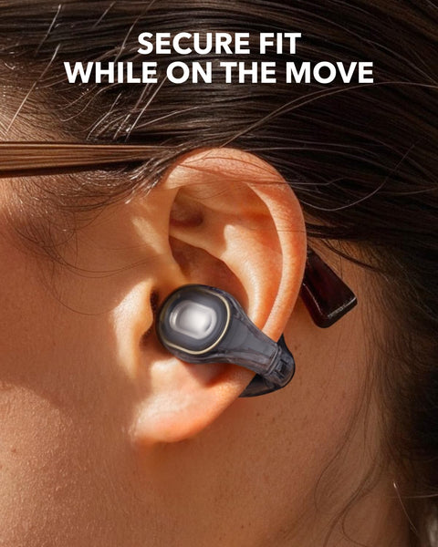 soundcore C30i by Anker, Open-Ear Earbuds, Clip-On Earphones, Lightweight Comfort, Stable Fit, Firm-Shell Design, Attachable Ear Grips, Big Drivers for Clear Audio, 30H Play, IPX4 Water-Resistant