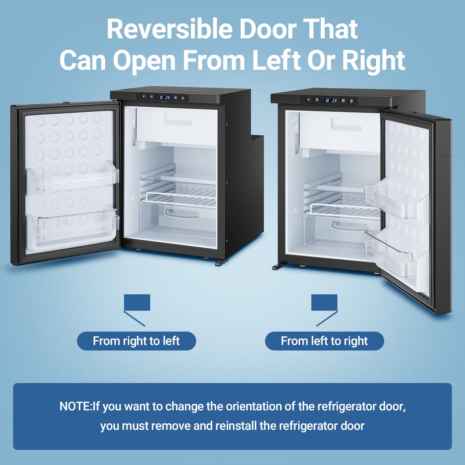 AAOBOSI 83L Campervan Fridge, Camping Refrigerator with APP Control, 12V Fridge Freezer for Campervan, Car, Truck, Boat, Motorhome, Travel