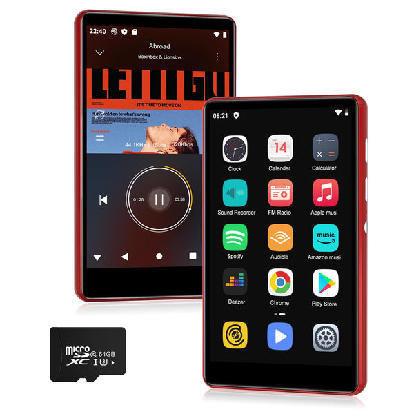 80GB MP3 Player with WiFi and Bluetooth, 4.0” IPS HD Touch Screen, SWOFY M503Pro MP4 Player with Speakers, Android Music Player with Spotify, Deezer, Audible, FM Radio,Play Store for Kids