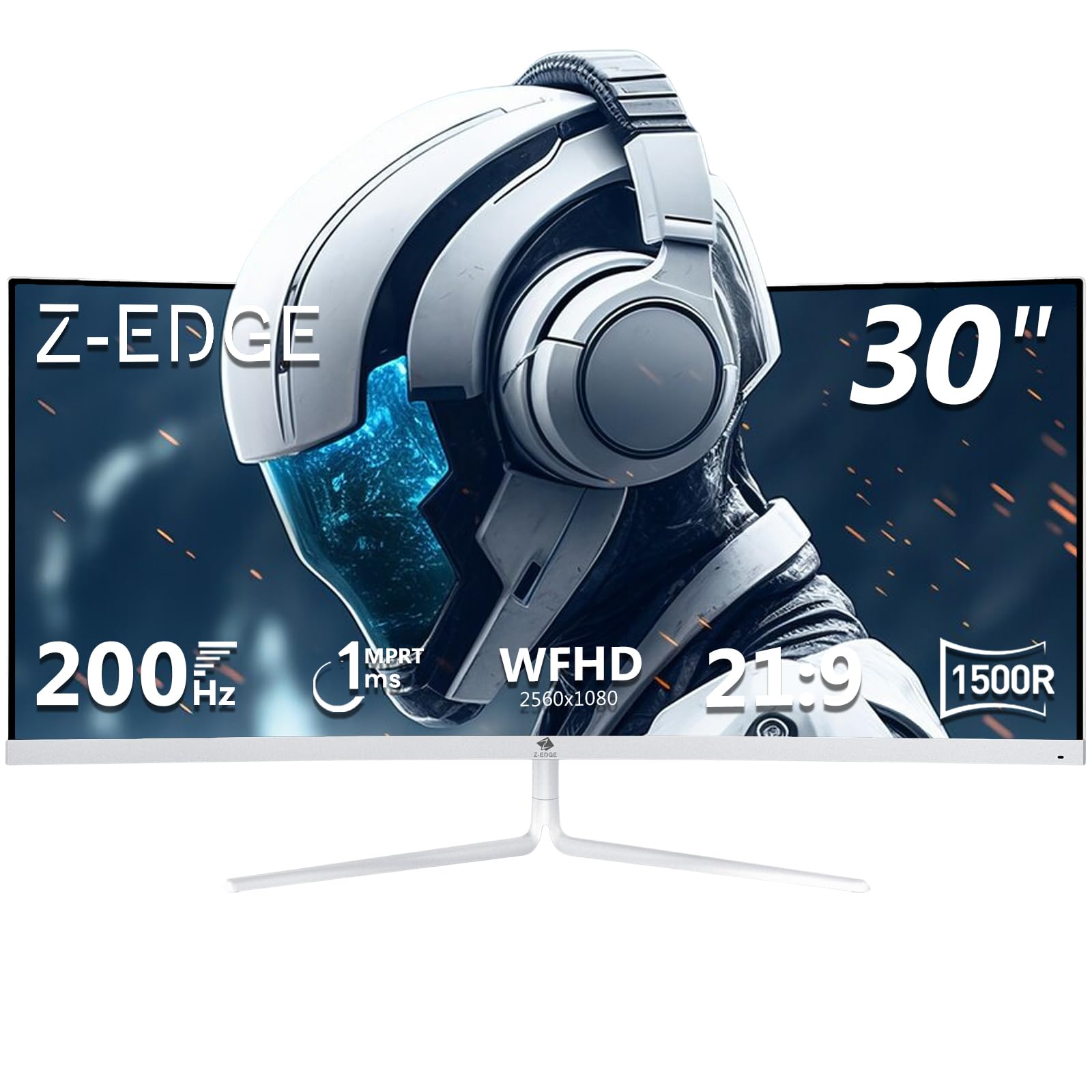 Z-Edge 34 Inch Curved Gaming Monitor Ultrawide 165Hz(DP) 100Hz(HDMI) 1ms MPRT 21:9 3440x1440 WQHD R1500 Curved Screen, Tilt/Swivel/Height Adjustable, FreeSync, HDMI, DisplayPort