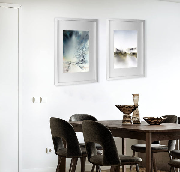 Black 50x70cm Boxed Picture Frames Set of 3 with Mounts for 40x60cm, 70x50cm poster frame with Acid Free mount for 40x60cm photo (Black 3Pack)