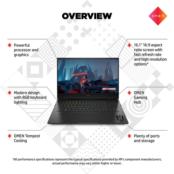HP Omen 17" Gaming Laptop and HyperX Cloud III Wired Headset bundle, AMD Ryzen 7-8845HS, AI Enhanced, 16 GB RAM, 1TB SSD, NVIDIA GeForce RTX 4050 Graphics, FHD Display, 144Hz, Black, 17-db0016sa
