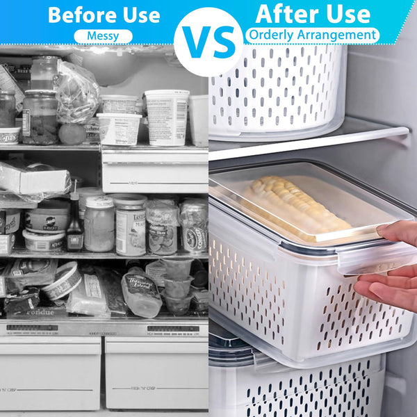 KUMD 50-Piece Airtight Food Storage Containers with Lids | Leakproof, BPA-Free, 25 Containers+ 25 Lids, Stackable & Microwave Safe Kitchen Organisers for Pantry, Meal Prep & Freezer Use, 40ml-2.5L