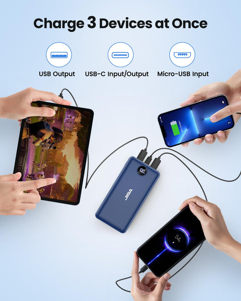 Power Bank 27000mAh Fast Charging PD 20W Portable Charger, Mobile Phone Battery High Capacity Compatible for Smartphones