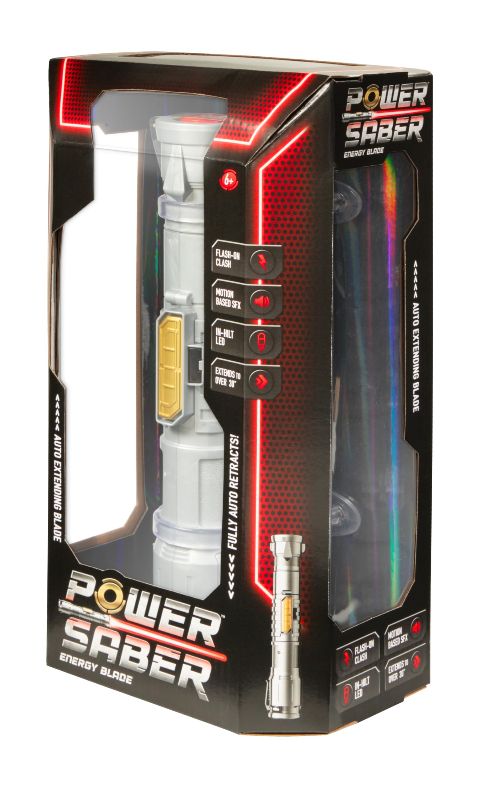Power Saber: Green | Auto Extending 30" LED Energy Blade | With Motion Based Light and Sound Effects | Recommended Ages 6+