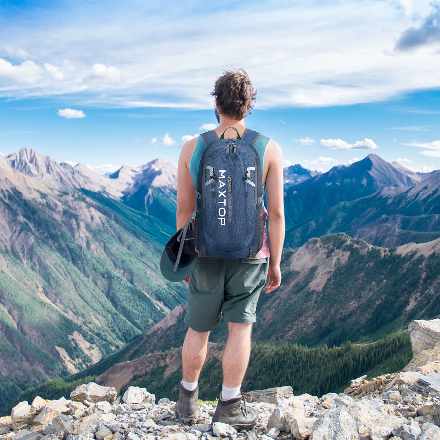 MAXTOP 40L Ultra Lightweight Packable Backpack Foldable Rucksack Water Resistent For Men Women Kids Outdoor Camping Hiking Travel Daypack Handy Durable