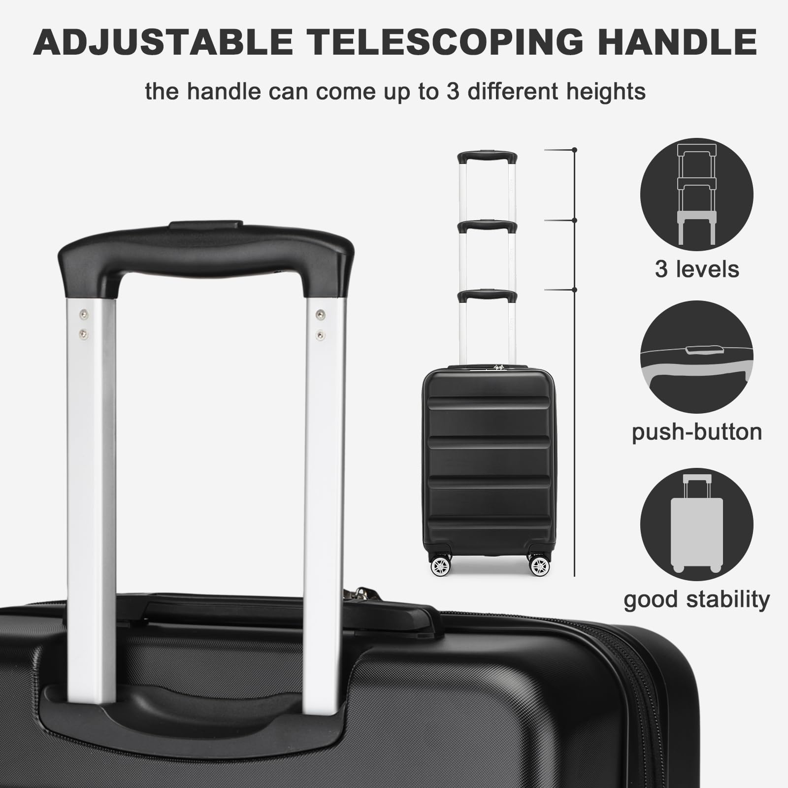 Kono Lightweight 28" Large Suitcase | Hard Shell with TSA Lock | 4 Dual Spinner Wheels | Expandable Design for Easy Travel | Perfect for Business & Vacation (Cream White,75x47.5x29.5cm)