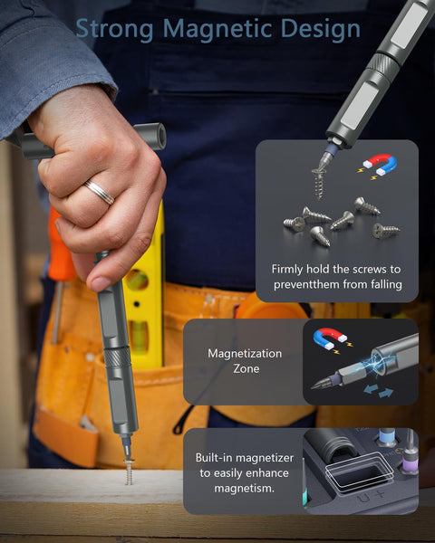 Ankilo 24 in 1 Magnetic Screwdriver Set, DIY Ratchet Screwdriver Set with Rotatable Ratchet Handle, Repair Tool Kit, Small Ratchet Set in case for Furniture Computer Bicycle, Best Gift for Father Day