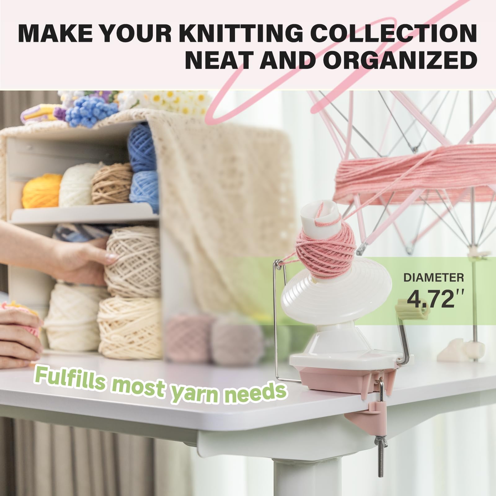 INMAKER Yarn Winder and Swift, Yarn Swift and Ball Winder Combo, Yarn Ball Winder with Swift for Crocheting