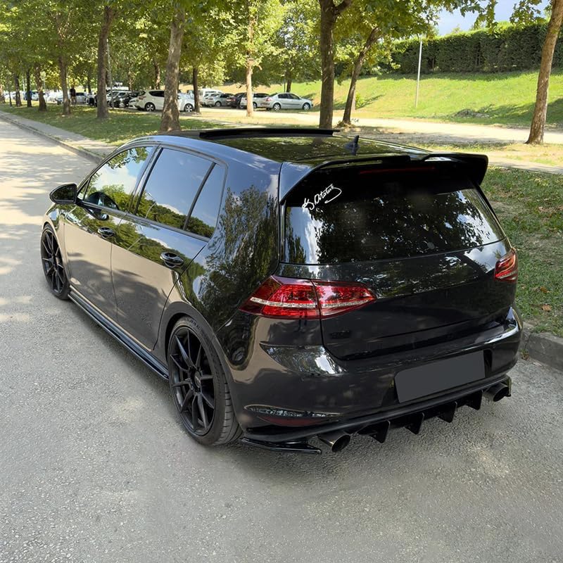 Oneway Rear Side Diffusors compatible with Volkswagen Golf VII HB GTi/GTD 2013-2016 - Gloss black