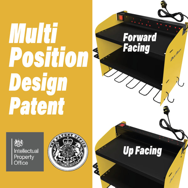 Toolganize Power Tool Organiser, Storage Rack with Power Strip Charging Station, Heavy-Duty for Workshop & Garage Tools - 4 Slot, Milwaukee Red.