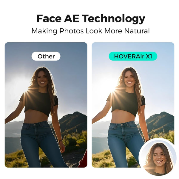 HOVERAir X1 Drone with Camera, Self-Flying Camera Drone with Follow Me Mode, Foldable Mini Drone with HDR Video Capture, Palm Takeoff, Intelligent Flight Paths, Hands-Free Control Black (Combo Plus)