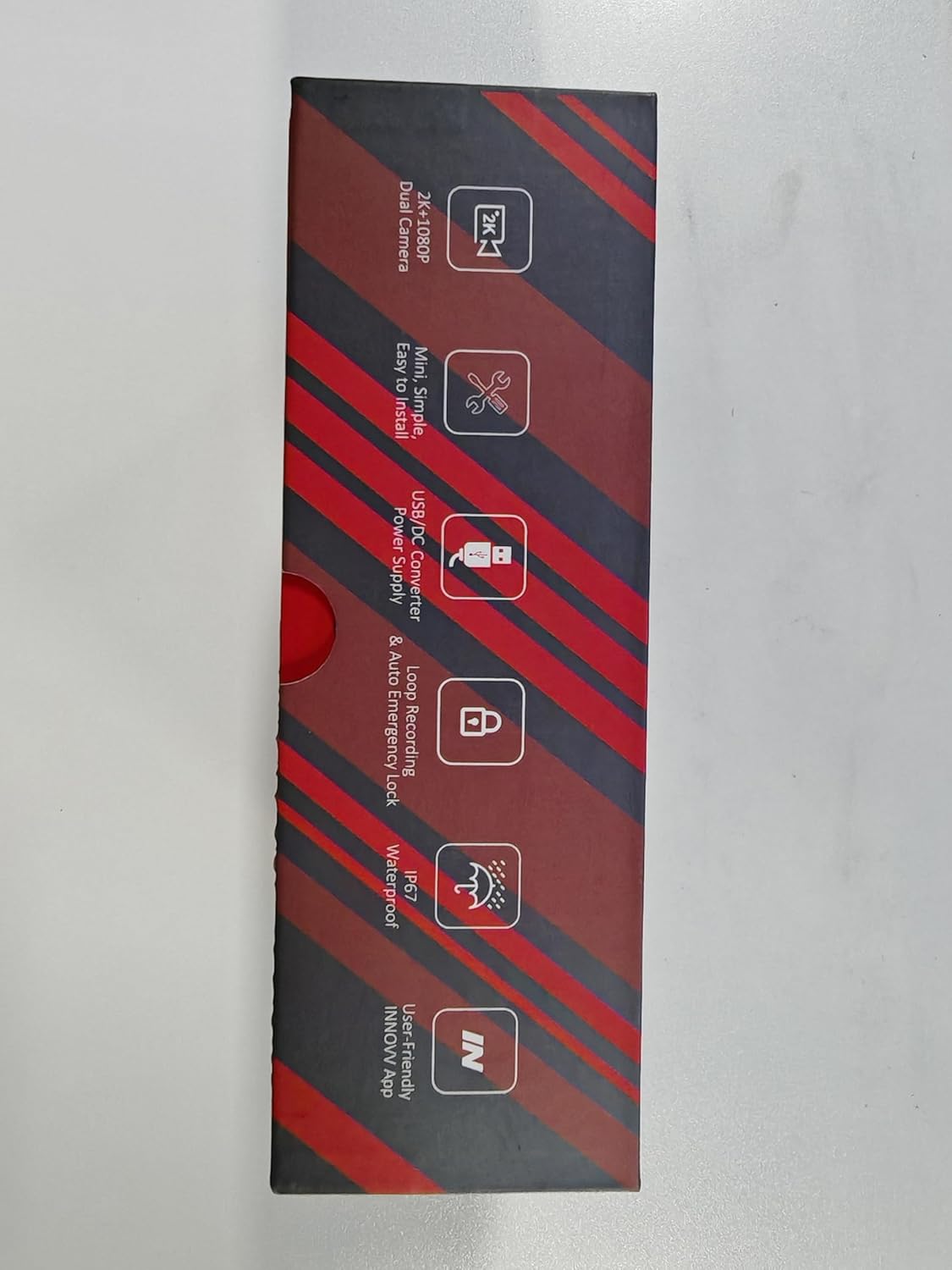 INNOVV K6 Motorcycle Dash Cam Dual Channel QHD 2K+1080P, IP67 Waterproof Mini Motocam with Wi-Fi, 120°Golden Angel, G-Sensor Detection, Support 256GB(SD Card not Included)