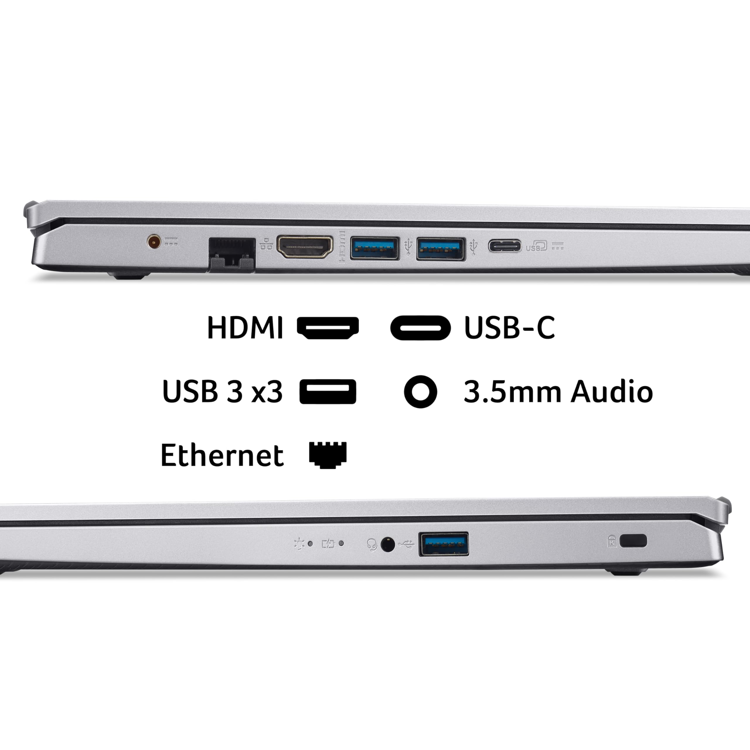 Acer Aspire Go 15 AG15-42P Laptop - AMD Ryzen 7 5825U, 16GB, 1TB SSD, Integrated Graphics, 15.6 Inch Full HD, Windows 11, Silver