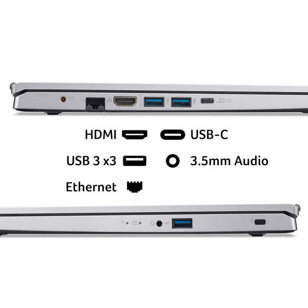 Acer Aspire Go 15 AG15-42P Laptop - AMD Ryzen 7 5825U, 16GB, 1TB SSD, Integrated Graphics, 15.6 Inch Full HD, Windows 11, Silver