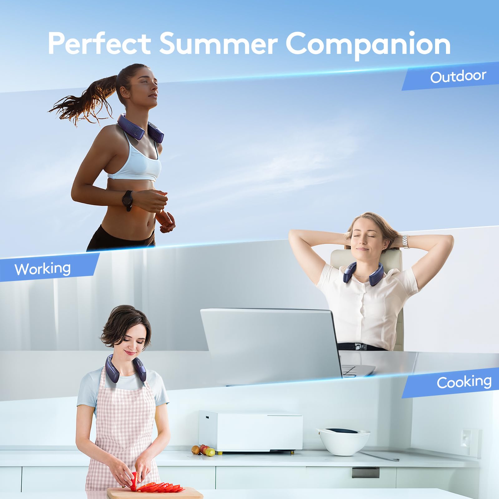 SMARTDEVIL Desk Fan, 3 Speeds Mini Desktop USB Desk Fan, 360° Adjustment Small Personal Table Fan for Home Office Car Outdoor Travel (Black)