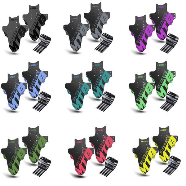 NICEDACK Mudguards Mountain Bike, 2 Pieces Mudguard Fit 20-29 Inch MTB Mudguard Front and Rear Compatible Bicycle Splash Guard