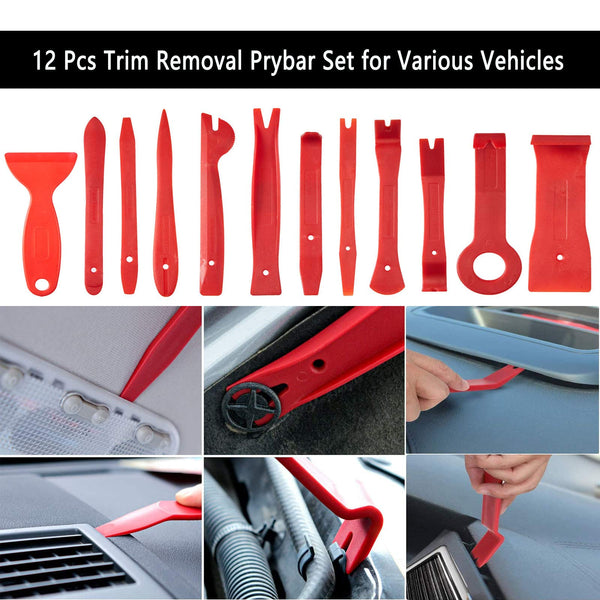 Uolor 268Pcs Trim Removal Tool Kit, Car Pry Tool Kit Door Panel/Radio/Stereo/Terminal Removal Tool Set, Auto Clip Pliers Fastener Remover Panel Removal Tool Kit, Pry Tool Set with Storage Bag
