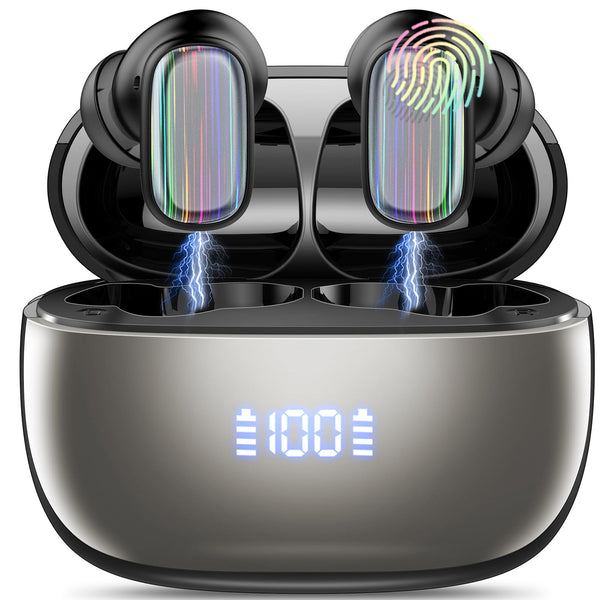 AI Language Translation Earbuds, 3-in-1 Bluetooth 5.4 Translator Headphones with 164 Real Time Languages, 40H Ear Buds with Mic and AI APP, 7 Translation Modes Ideal for Business Learning, Black
