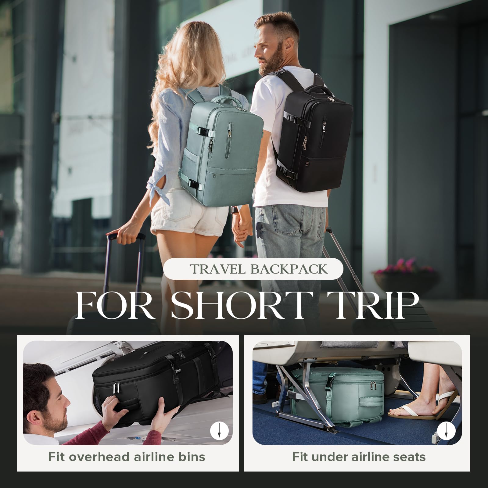 Cabin Bags 40x20x25 for Ryanair Underseat Carry-ons Bag Hand Luggage Bag Travel Backpack Cabin Size 20L