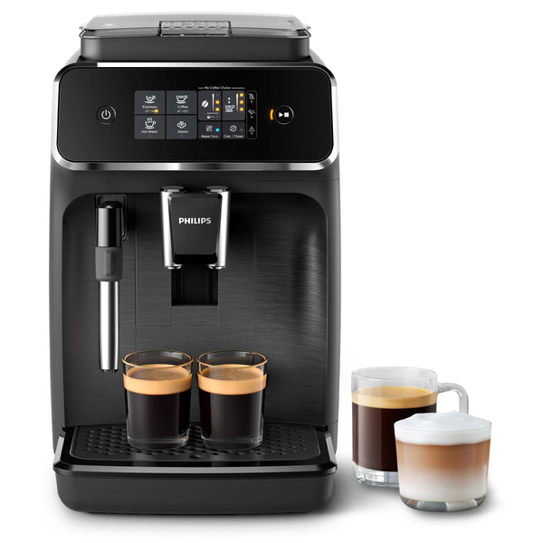 PHILIPS 5400 Series Bean to Cup Coffee Machine – 12 Coffee Varieties, LatteGo Milk Frother, Fastest-to-Clean, Ceramic Grinder, Fully Automatic Espresso & Cappuccino maker – Black, Silver (EP5446/70)