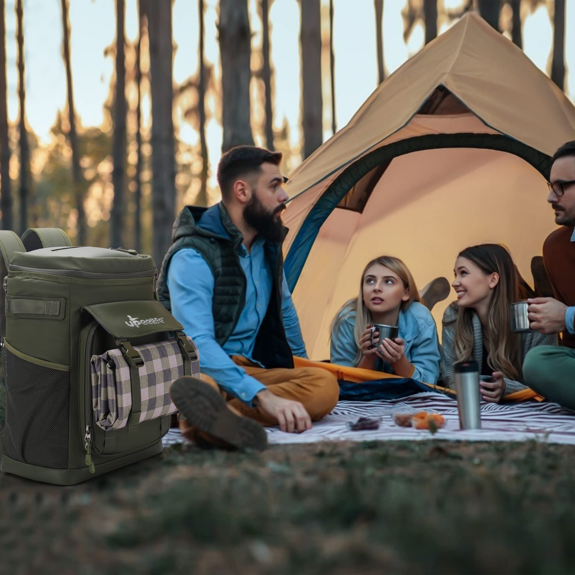 Upeelife Insulated Backpack Cooler Picnic Backpack, Cool Bag Rucksack Cooler Backpack